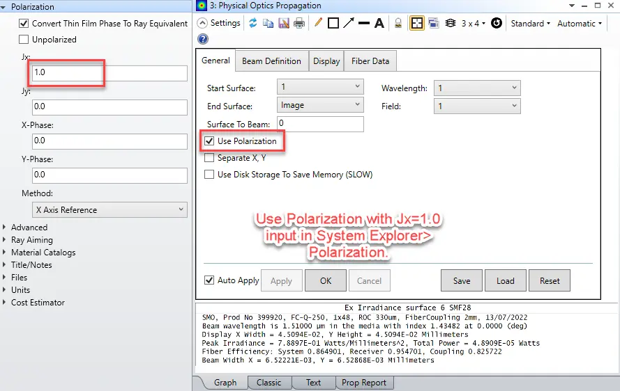 OpticStudio Polarization