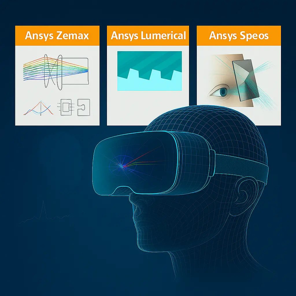 AR/VR用光学シミュレーション：Ansys Zemax、Lumerical、SpeosでのVRヘッドセット光学設計事例